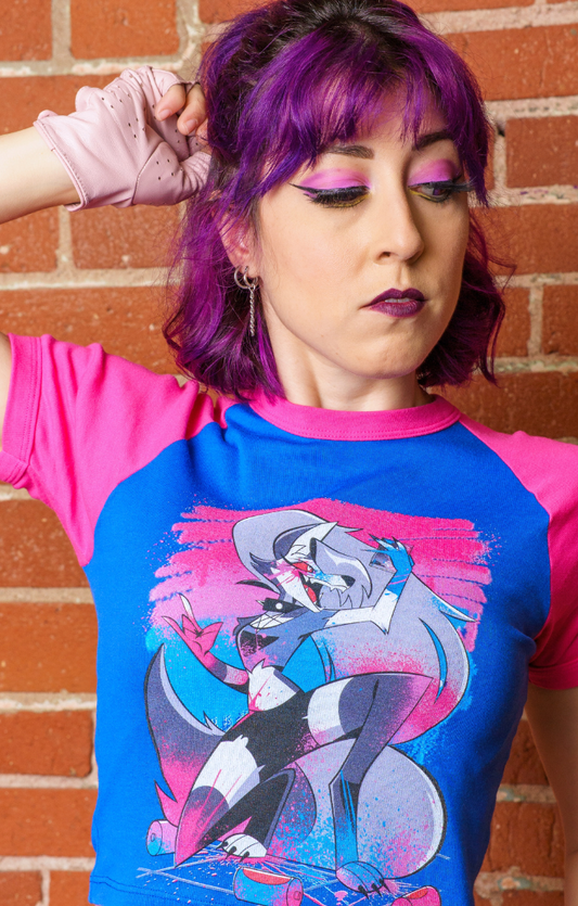 Loona Raglan Micro Ribbed Raglan Baby Tee