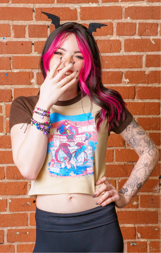 Sallie May Micro Ribbed Raglan Baby Tee