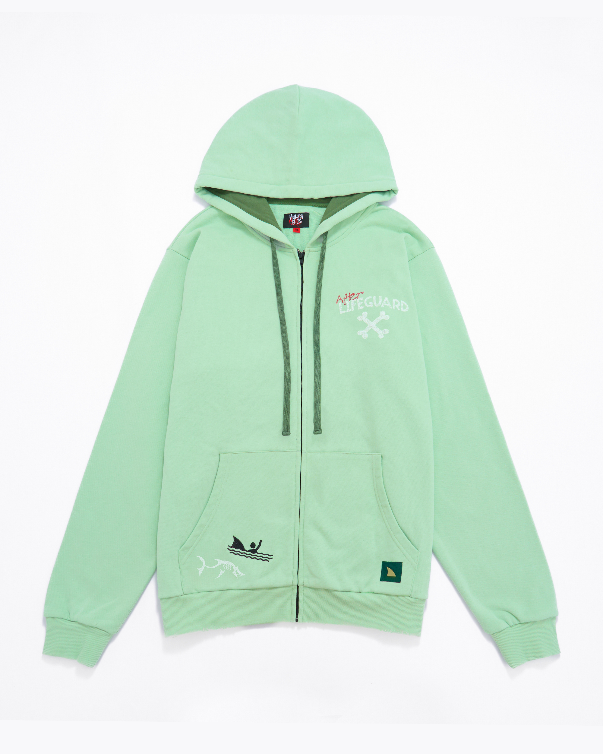 After Life-Guard Green Zip Up Hoodie – Helluva Boss