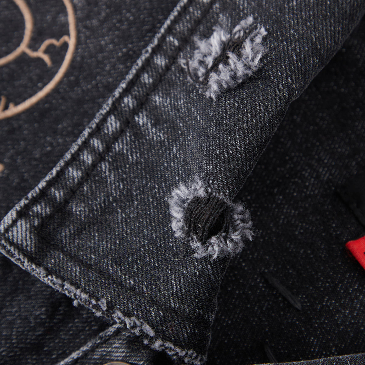 Helluva Boss Wrath Ring Denim Vest