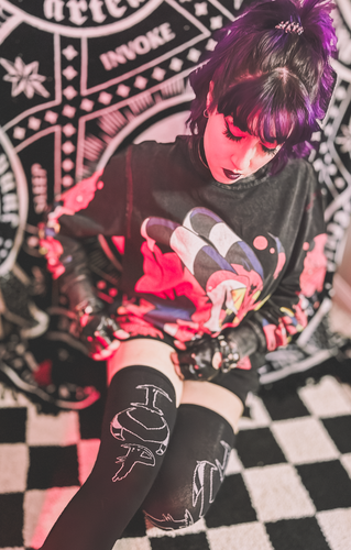 I.M.P. Thigh High Socks - BLACK