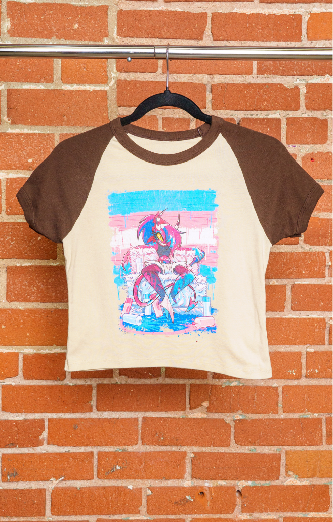 Sallie May Micro Ribbed Raglan Baby Tee