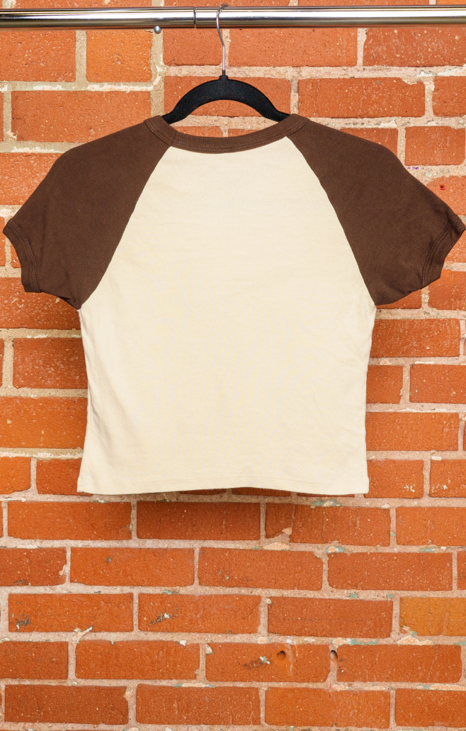 Sallie May Micro Ribbed Raglan Baby Tee