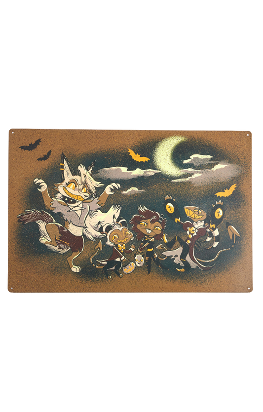 Midnight Haunting Tin Wall Decor