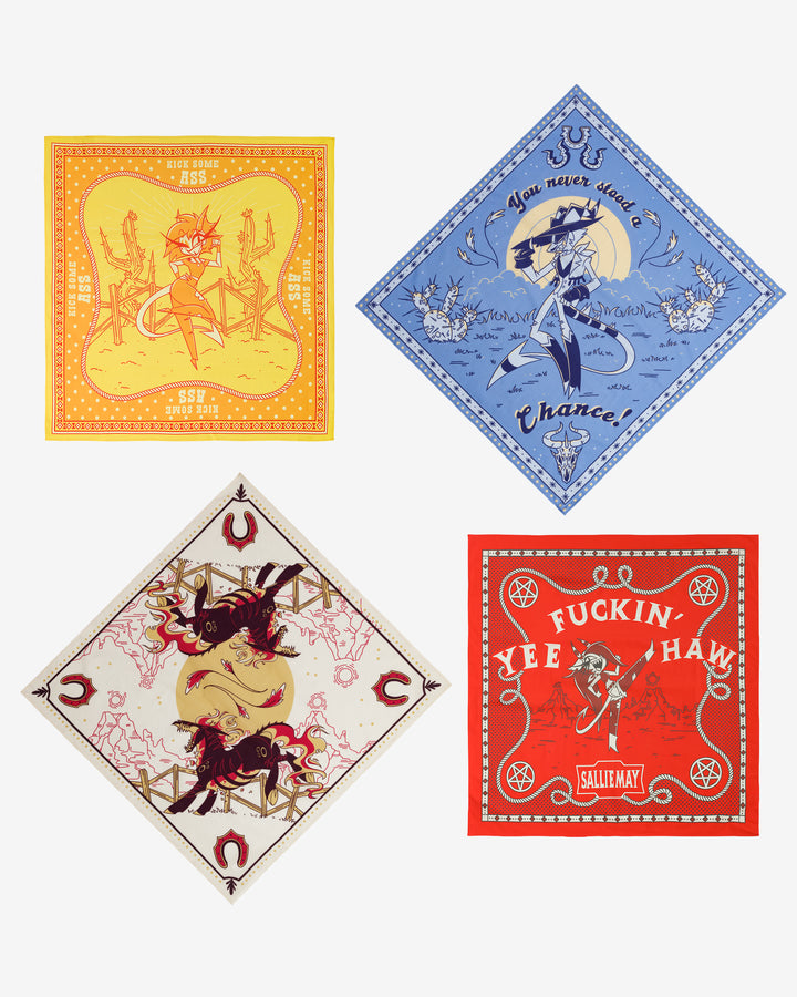 Helluva Boss Wrath Ring Handkerchief Set (4 pack)