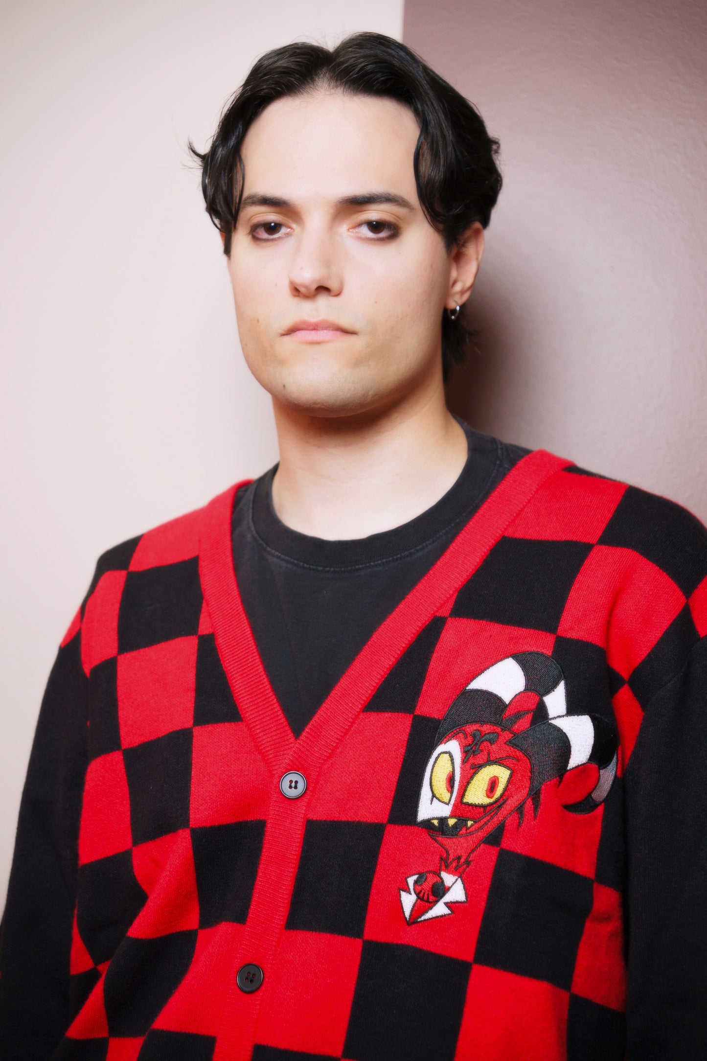 Blitz Cardigan - Black/Red