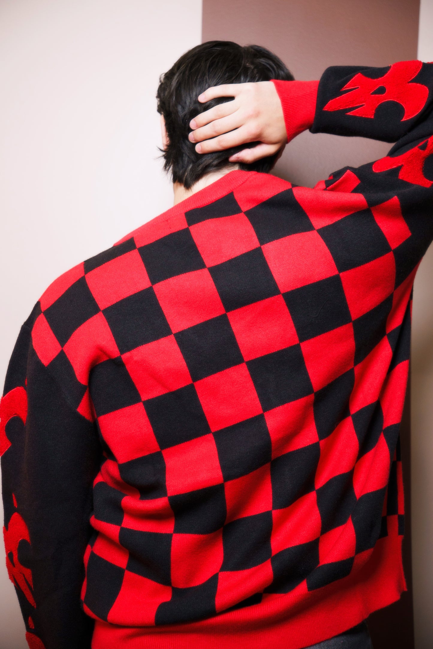 Blitz Cardigan - Black/Red