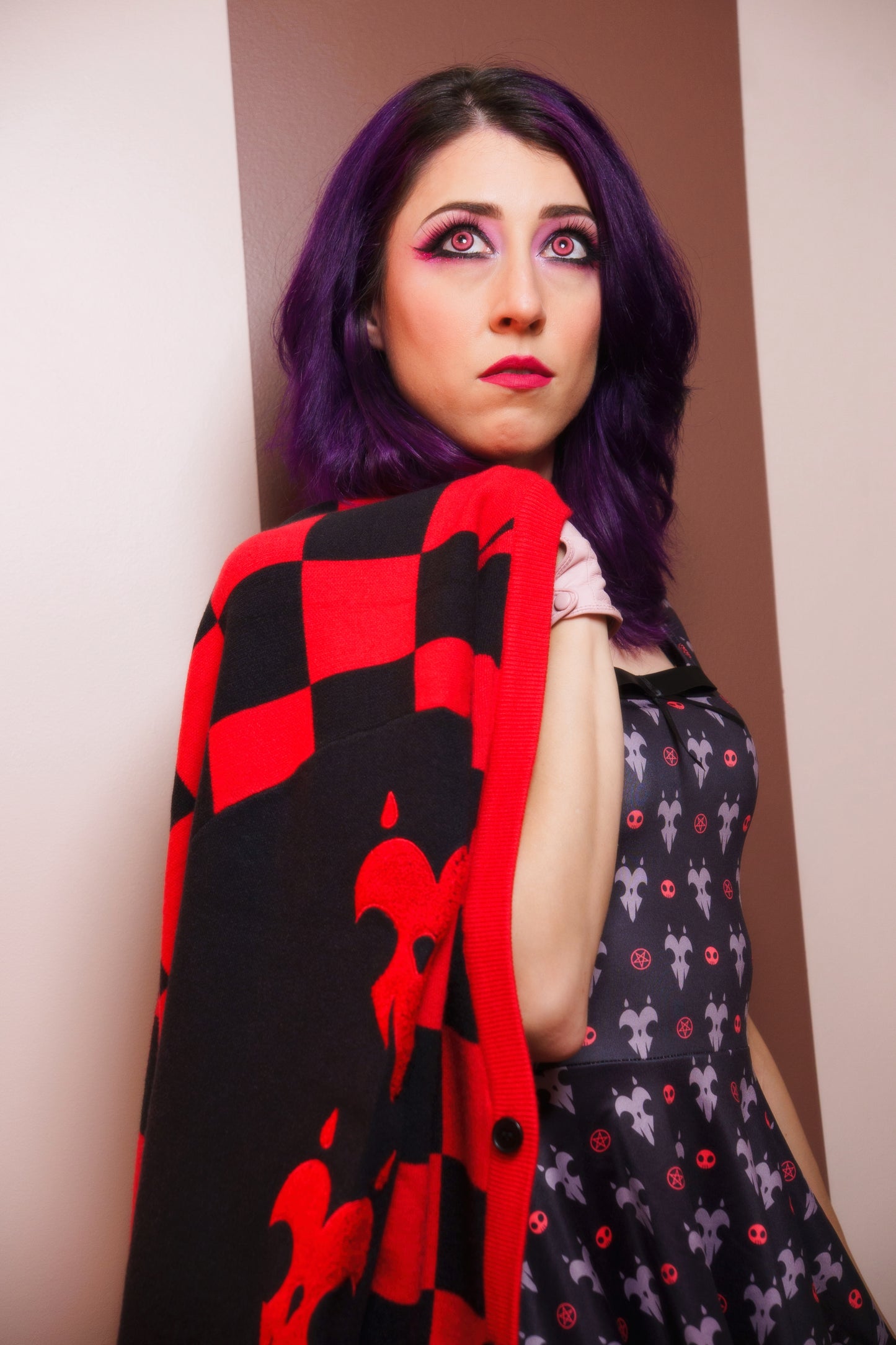 Blitz Cardigan - Black/Red