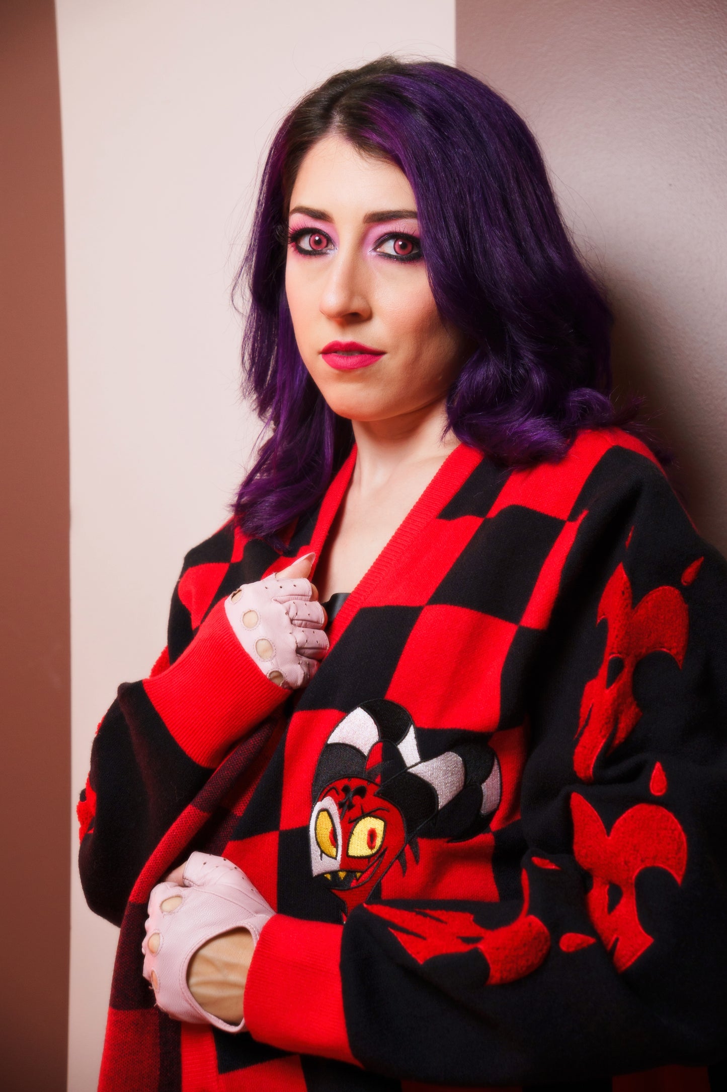 Blitz Cardigan - Black/Red