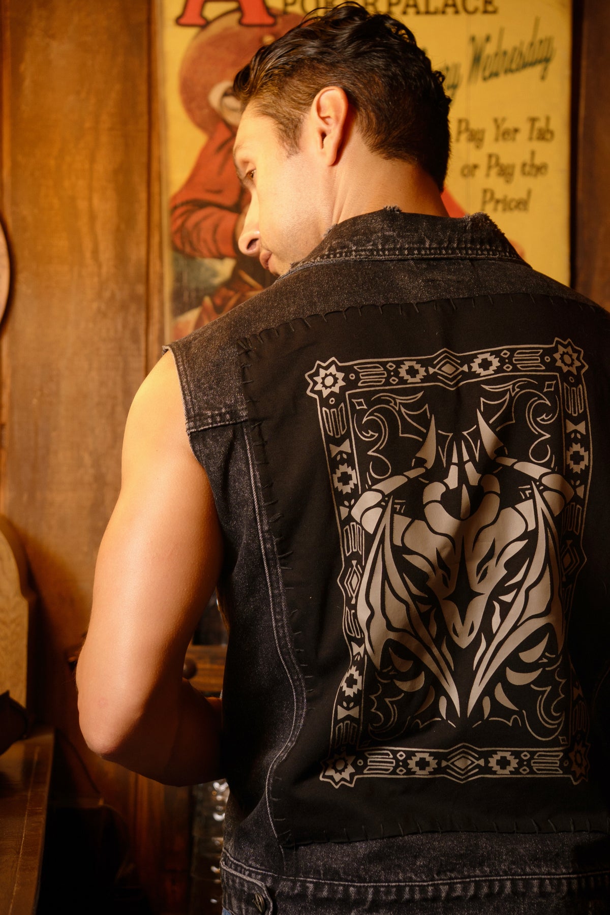 Helluva Boss Wrath Ring Denim Vest