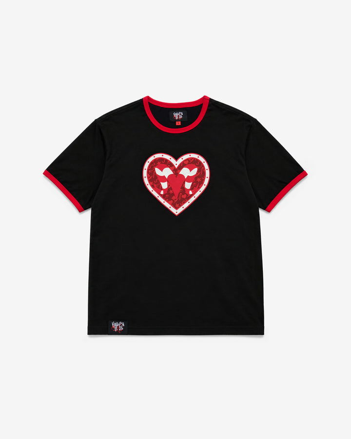 Immediately Meet People Ringer T-shirt - Black