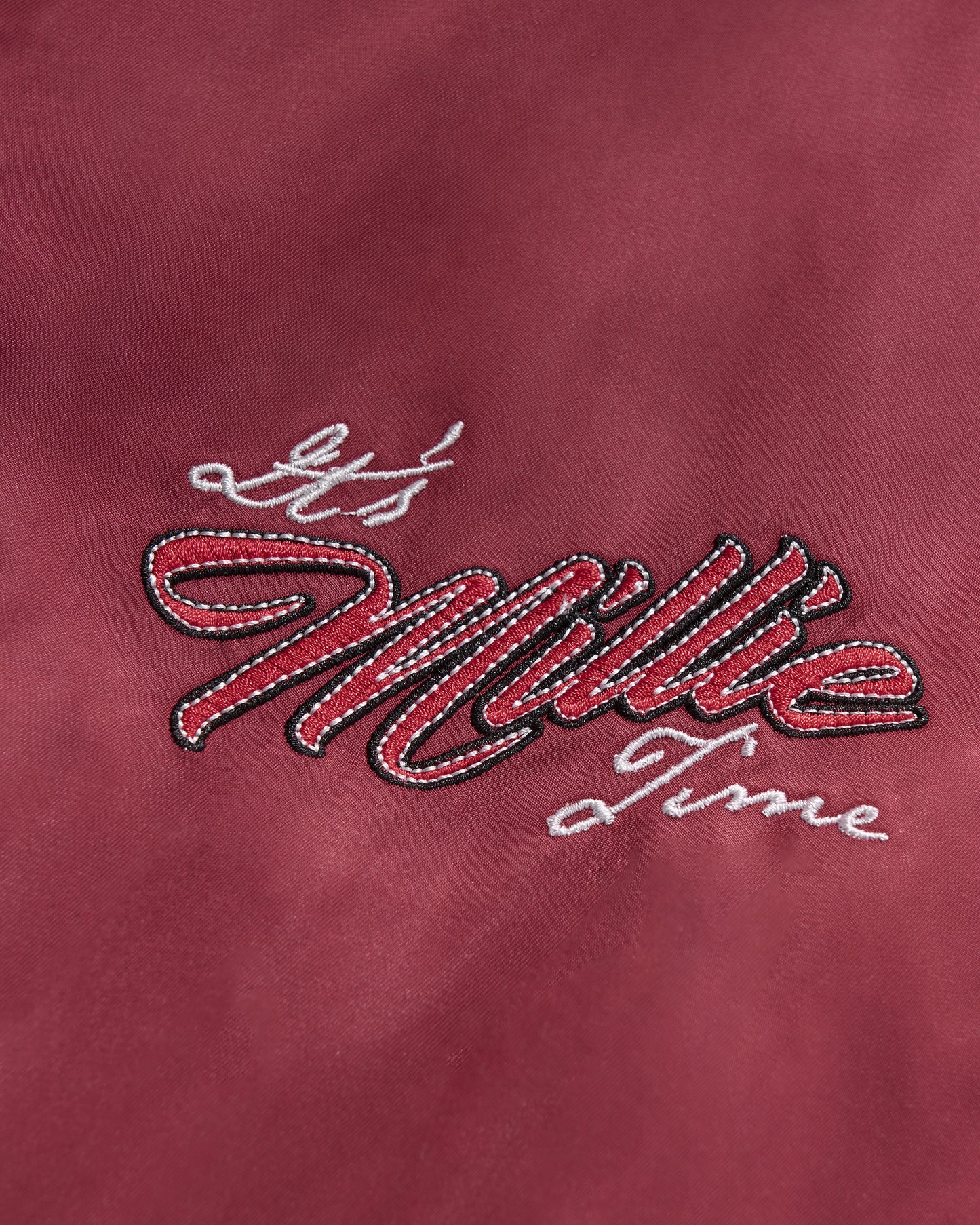 Millie Satin Bomber Jacket - Red
