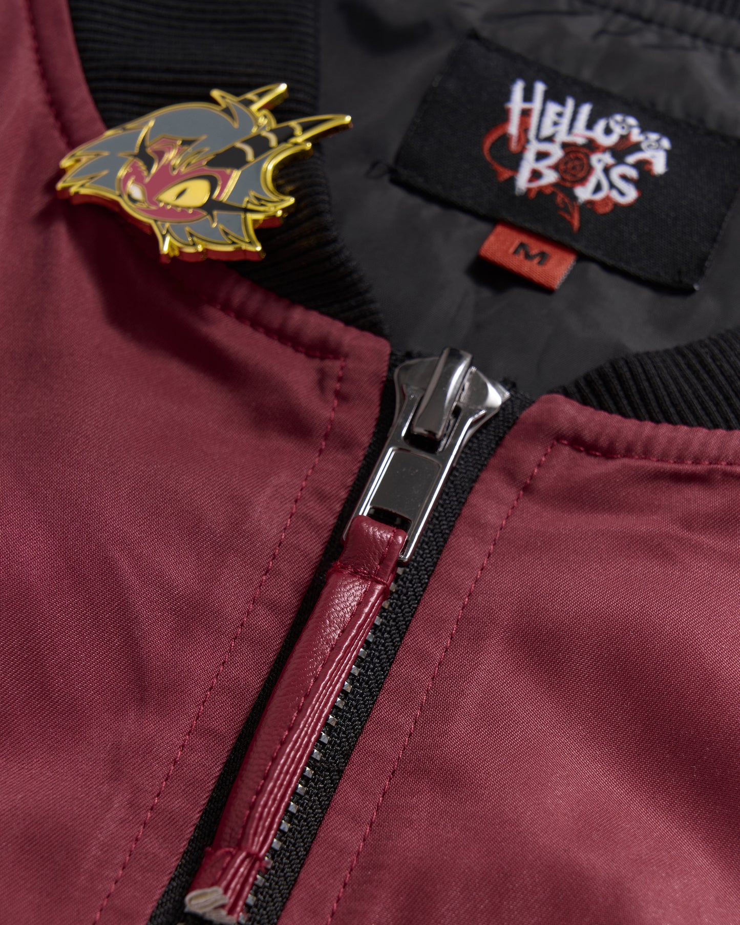 Millie Satin Bomber Jacket - Red