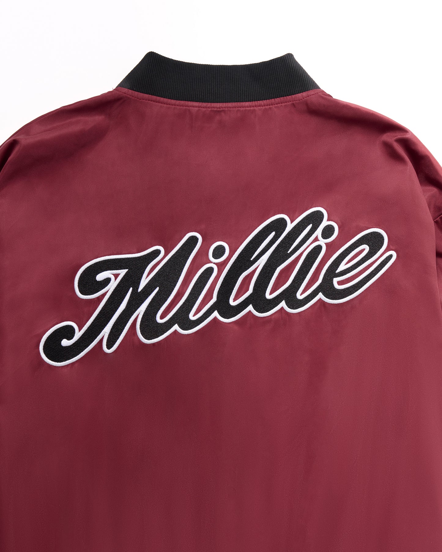 Millie Satin Bomber Jacket - Red