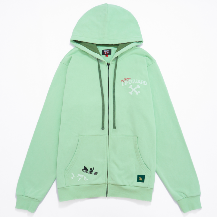 After Life-Guard Green Zip Up Hoodie