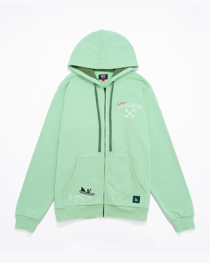After Life-Guard Green Zip Up Hoodie