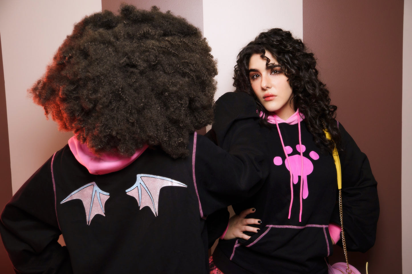 Emberlynn Hoodie - Black/Pink