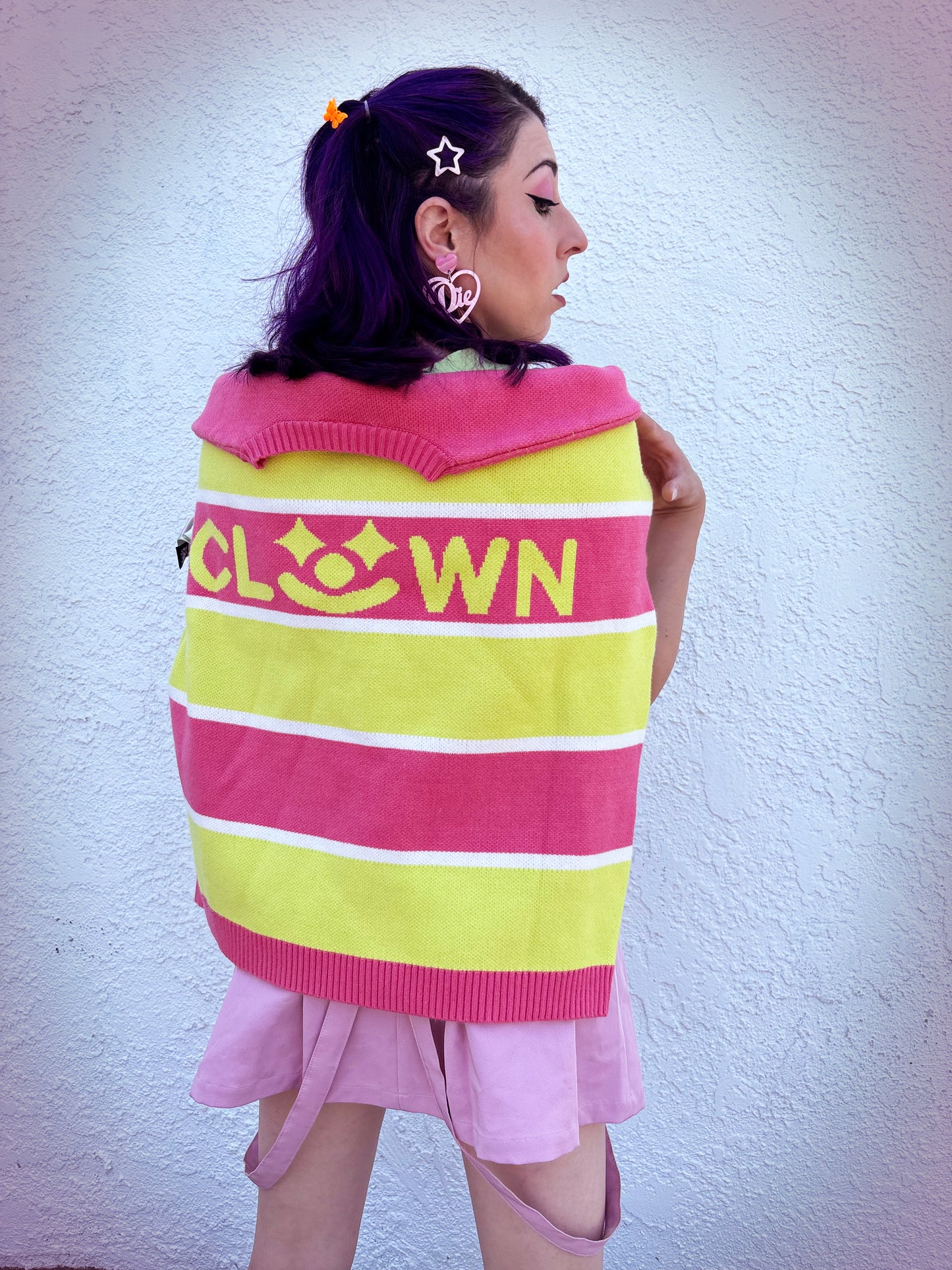 Fizz Oversized Knit Clown Sweater