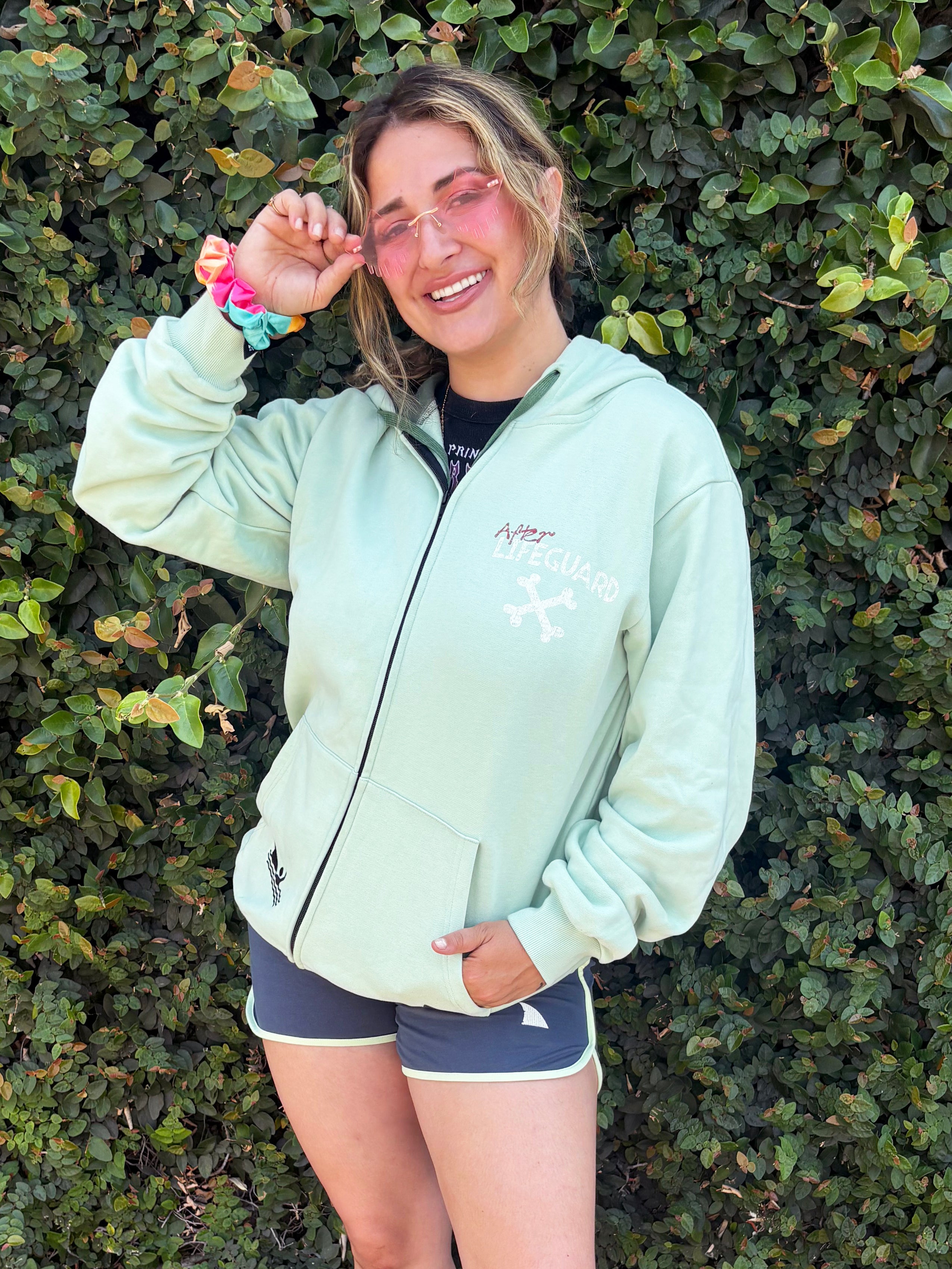 After Life-Guard Green Zip Up Hoodie – Helluva Boss