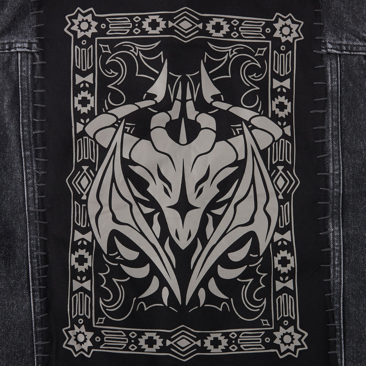 Helluva Boss Wrath Ring Denim Vest