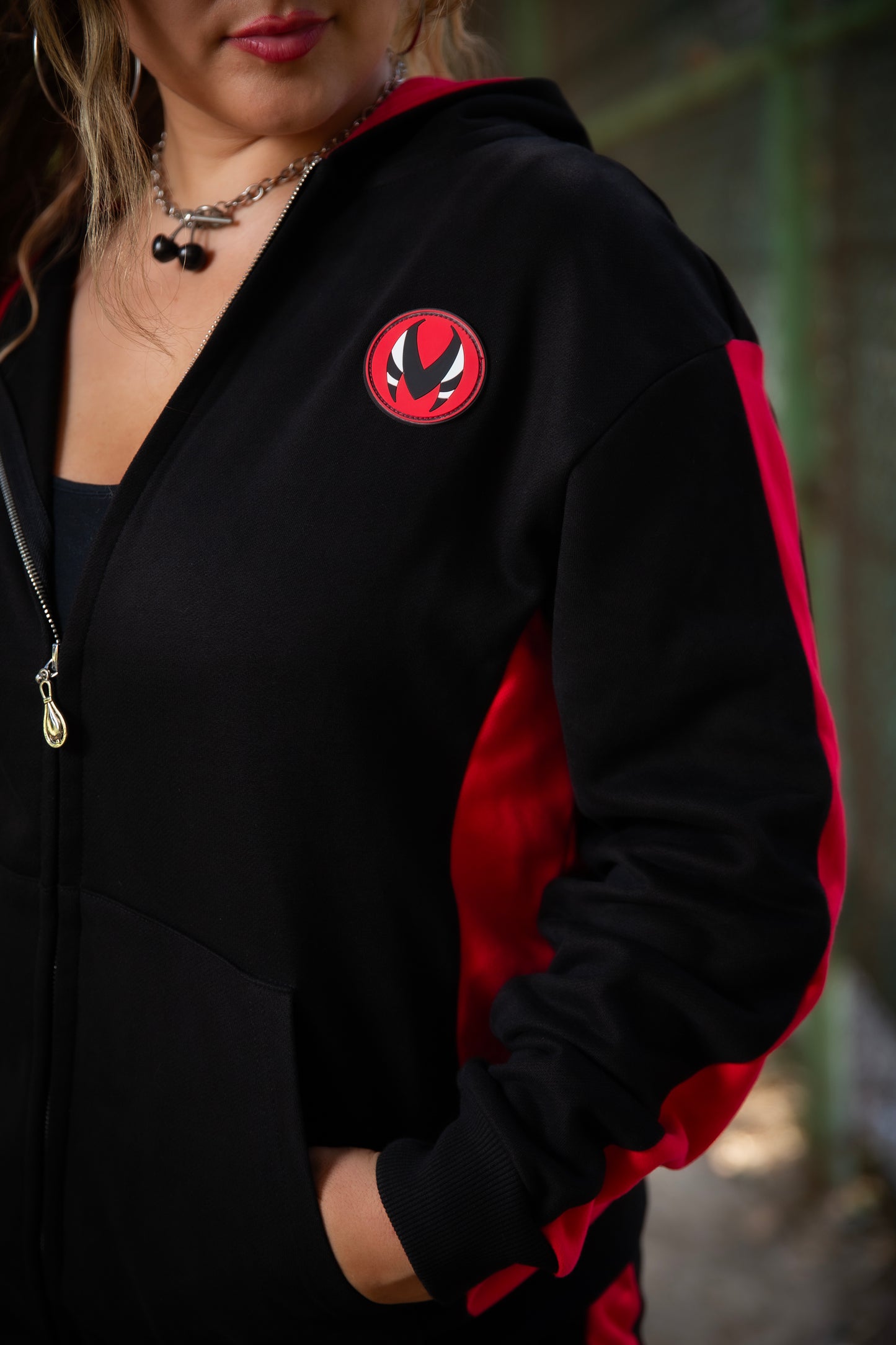 Millie Athletic Oversized Zip Up Hoodie - Black