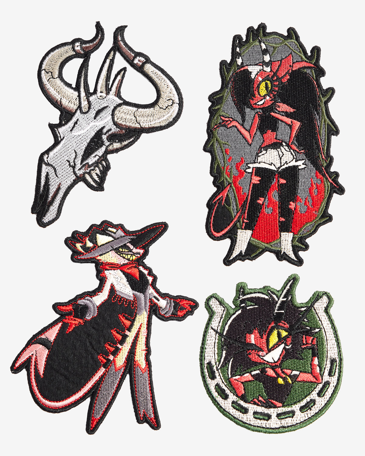 Helluva Boss Wrath Ring Patch Set (4 Pack)