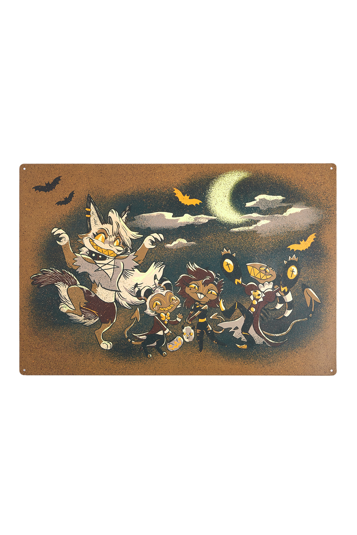 Midnight Haunting Tin Wall Decor